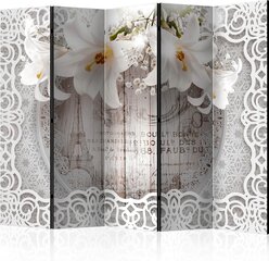 5-daļīgs aizslietnis - Lilies and Quilted Background II [Room Dividers] cena un informācija | Aizslietņi | 220.lv