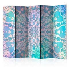 5-daļīgs aizslietnis - Girly Mandala (Blue) II [Room Dividers] cena un informācija | Aizslietņi | 220.lv