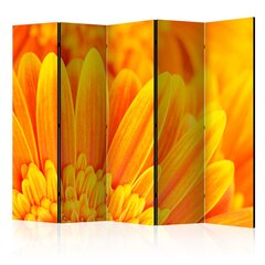 Ширма - Yellow gerbera daisies [Комнатные перегородки] цена и информация | Мобильные стенки | 220.lv