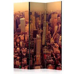 3-daļīgs aizslietnis - Bird Eye View Of Manhattan, New York [Room Dividers] cena un informācija | Aizslietņi | 220.lv