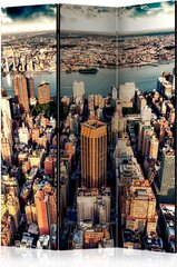 3-daļīgs aizslietnis - Bird's Eye View of New York [Room Dividers] cena un informācija | Aizslietņi | 220.lv