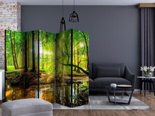 5-daļīgs aizslietnis - Forest Stream II [Room Dividers] cena un informācija | Aizslietņi | 220.lv