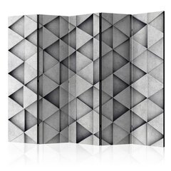 5-daļīgs aizslietnis - Grey Triangles II [Room Dividers] cena un informācija | Aizslietņi | 220.lv