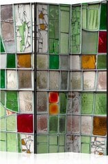 3-daļīgs aizslietnis - Emerald Stained Glass [Room Dividers] cena un informācija | Aizslietņi | 220.lv