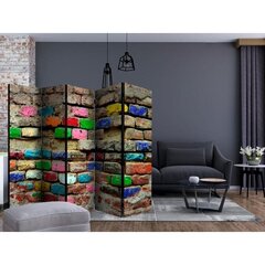 5-daļīgs aizslietnis - Colourful Bricks II [Room Dividers] cena un informācija | Aizslietņi | 220.lv