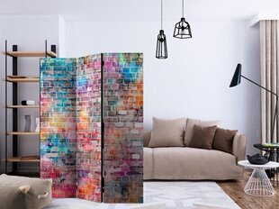 3-daļīgs aizslietnis - Colourful Brick [Room Dividers] cena un informācija | Aizslietņi | 220.lv