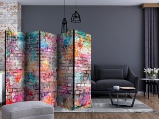 5-daļīgs aizslietnis - Colourful Brick II [Room Dividers] cena un informācija | Aizslietņi | 220.lv