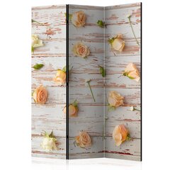 3-daļīgs aizslietnis - Wood & Roses [Room Dividers] cena un informācija | Aizslietņi | 220.lv