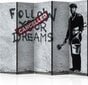 5-daļīgs aizslietnis - Dreams Cancelled (Banksy) II [Room Dividers] цена и информация | Aizslietņi | 220.lv