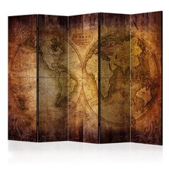 Ширма - World on old map [Комнатные перегородки] цена и информация | Мобильные стенки | 220.lv