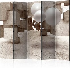 5-daļīgs aizslietnis - Concrete Maze II [Room Dividers] цена и информация | Мобильные стенки | 220.lv