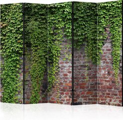 5-daļīgs aizslietnis - Brick and ivy II [Room Dividers] cena un informācija | Aizslietņi | 220.lv