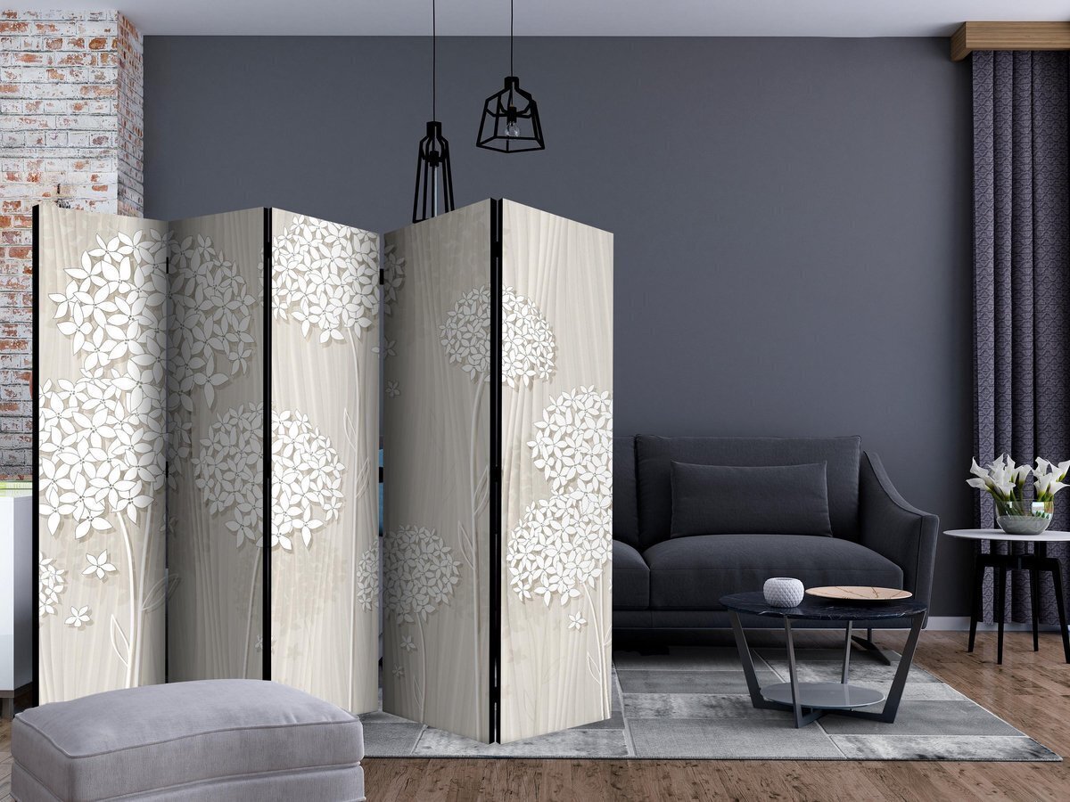 5-daļīgs aizslietnis - Creamy Daintiness II [Room Dividers] cena un informācija | Aizslietņi | 220.lv