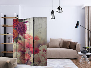 3-daļīgs aizslietnis - Vintage Flowers [Room Dividers] cena un informācija | Aizslietņi | 220.lv