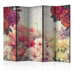 Ширма - Vintage Flowers [Комнатные перегородки] цена и информация | Мобильные стенки | 220.lv