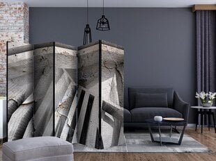 5-daļīgs aizslietnis - Beton 3D II [Room Dividers] cena un informācija | Aizslietņi | 220.lv