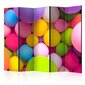 5-daļīgs aizslietnis - Colourful Balls II [Room Dividers] cena un informācija | Aizslietņi | 220.lv