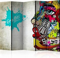 5-daļīgs aizslietnis - Graffiti beauty II [Room Dividers] cena un informācija | Aizslietņi | 220.lv