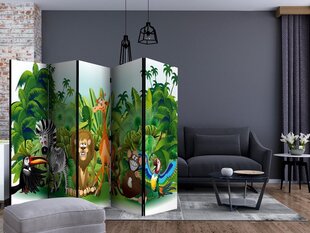 5-daļīgs aizslietnis - Jungle Animals II [Room Dividers] cena un informācija | Aizslietņi | 220.lv