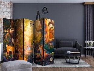 5-daļīgs aizslietnis - Animals in the Forest II [Room Dividers] cena un informācija | Aizslietņi | 220.lv