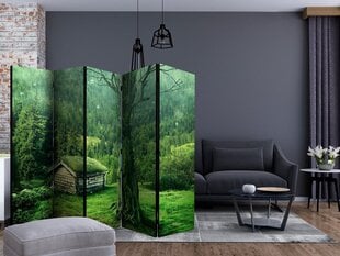 5-daļīgs aizslietnis - Green seclusion II [Room Dividers] cena un informācija | Aizslietņi | 220.lv