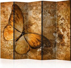 5-daļīgs aizslietnis - butterfly (sepia) II [Room Dividers] cena un informācija | Aizslietņi | 220.lv