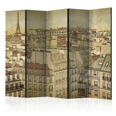 5-daļīgs aizslietnis - Good bye Paris! II [Room Dividers] cena un informācija | Aizslietņi | 220.lv