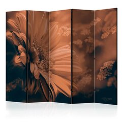 5-daļīgs aizslietnis - Gerbera in bronze II [Room Dividers] cena un informācija | Aizslietņi | 220.lv