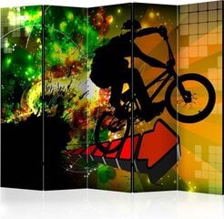 5-daļīgs aizslietnis - Bicycle Tricks II [Room Dividers] cena un informācija | Aizslietņi | 220.lv