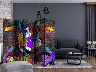 5-daļīgs aizslietnis - Graffiti: Colourful attack II [Room Dividers] cena un informācija | Aizslietņi | 220.lv