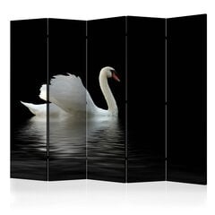 5-daļīgs aizslietnis - swan (black and white) II [Room Dividers] cena un informācija | Aizslietņi | 220.lv