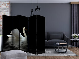 5-daļīgs aizslietnis - swan (black and white) II [Room Dividers] cena un informācija | Aizslietņi | 220.lv