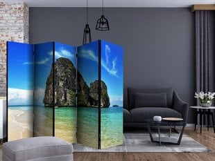 5-daļīgs aizslietnis - Exotic landscape in Thailand, Railay beach II [Room Dividers] cena un informācija | Aizslietņi | 220.lv