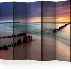 5-daļīgs aizslietnis - beach - sunrise II [Room Dividers] cena un informācija | Aizslietņi | 220.lv