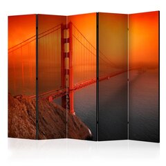 5-daļīgs aizslietnis - Golden Gate Bridge II [Room Dividers] cena un informācija | Aizslietņi | 220.lv