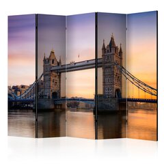 5-daļīgs aizslietnis - Tower Bridge at dawn II [Room Dividers] cena un informācija | Aizslietņi | 220.lv