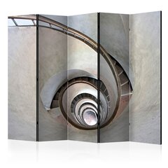 5-daļīgs aizslietnis - White spiral stairs II [Room Dividers] cena un informācija | Aizslietņi | 220.lv