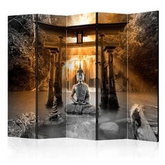 5-daļīgs aizslietnis - Buddha Smile (Orange) II [Room Dividers] cena un informācija | Aizslietņi | 220.lv