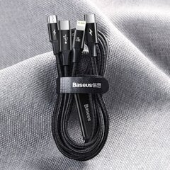 Baseus Rapid 3in1 USB Typ C - USB Typ C / Lightning / micro USB cable 20 W 1,5 m green (CAMLT-SC06) цена и информация | Кабели для телефонов | 220.lv