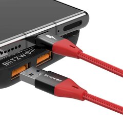 BlitzWolf BW-TC22 USB-C Cable 3A, 20W, 0.9m (red) цена и информация | Кабели для телефонов | 220.lv