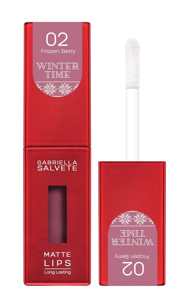 Lūpu krāsa Gabriella Salvete Winter Time Matte Lips 02 Frozen Berry, 4.5 ml   cena un informācija | Lūpu krāsas, balzāmi, spīdumi, vazelīns | 220.lv