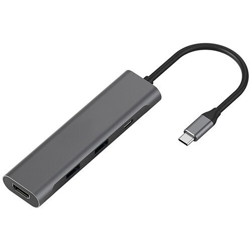 Adapteris USB Type-C - 2 x USB 3.0, Type-C PD, HDMI cena un informācija | Adapteri un USB centrmezgli | 220.lv