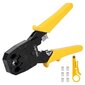 Ethernet Crimper 4/6/8P RJ45/RJ14/RJ12/RJ9 Deli Tools EDL2468 (yellow) цена и информация | Instrumentu kastes | 220.lv