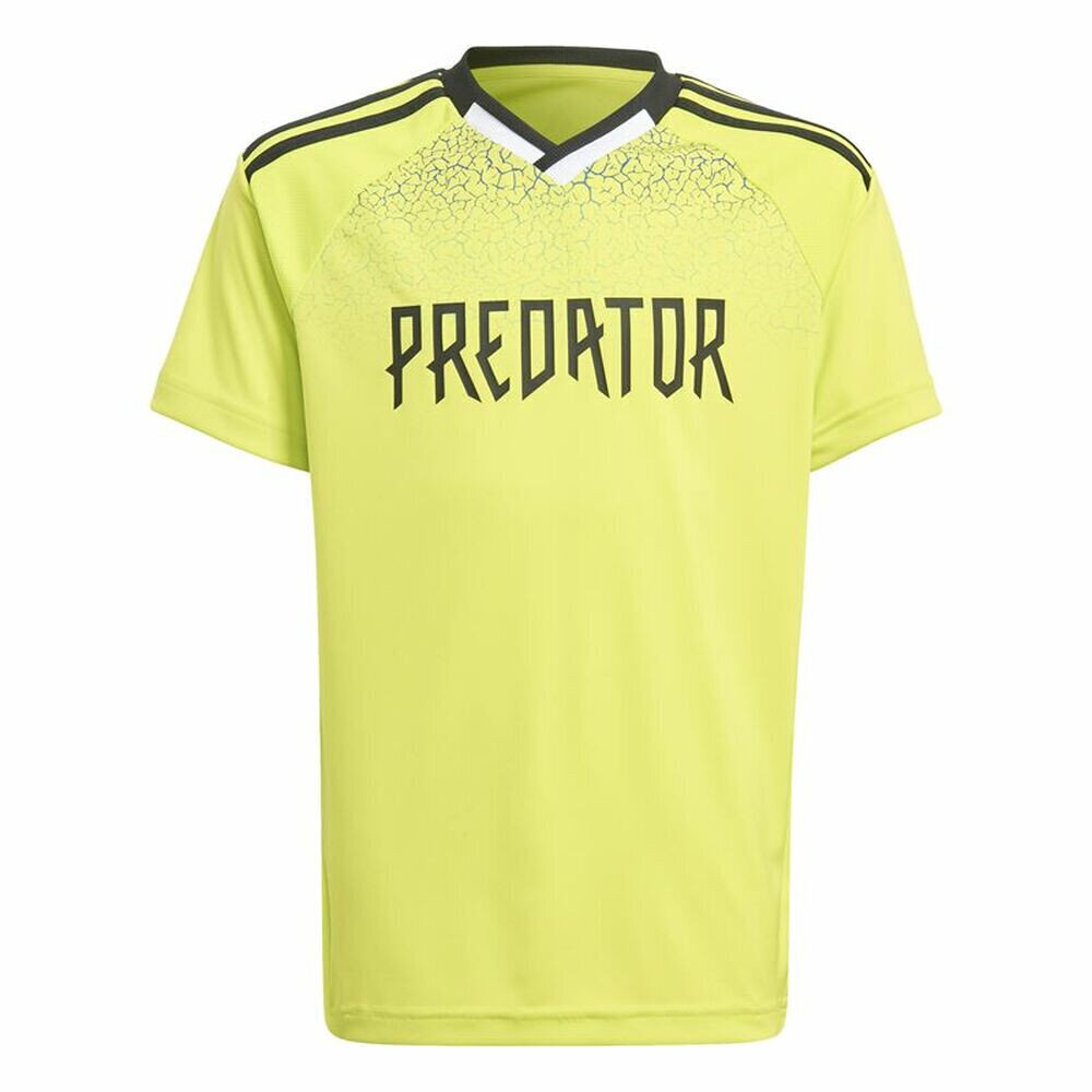 Bērnu futbola krekls ar īsām piedurknēm Adidas Predator, dzeltens цена и информация | Futbola formas un citas preces | 220.lv