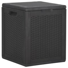 vidaXL dārza uzglabāšanas kaste, 90 L, melna, PP cena un informācija | Komposta kastes un āra konteineri | 220.lv