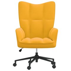 vidaXL atpūtas krēsls, sinepju dzeltens samts cena un informācija | Atpūtas krēsli | 220.lv
