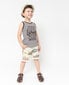 Svītrains T-krekls ar apdruku zēniem Gulliver, 104*56*51 cm цена и информация | Zēnu krekli | 220.lv
