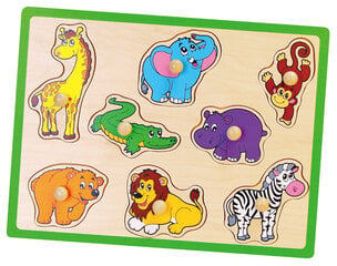 Деревянные головоломки Животные Зоо "Viga Toys" цена и информация | Развивающие игрушки | 220.lv