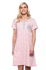 Хлопковая ночная рубашка для женщин Sevgi 3084-85, розовый цена и информация | Женские пижамы, ночнушки | 220.lv