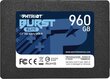 SSD diskdziņš|PATRIOT|Burst Elite|960 GB|SATA 3.0|3D NAND|rakstīšanas ātrums 320 MB/sec|lasīšanas ātrums 450 MB/sec|2,5"|TBW 400 TB|PBE960GS25SSDR цена и информация | Iekšējie cietie diski (HDD, SSD, Hybrid) | 220.lv